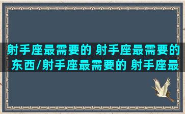 射手座最需要的 射手座最需要的东西/射手座最需要的 射手座最需要的东西-我的网站